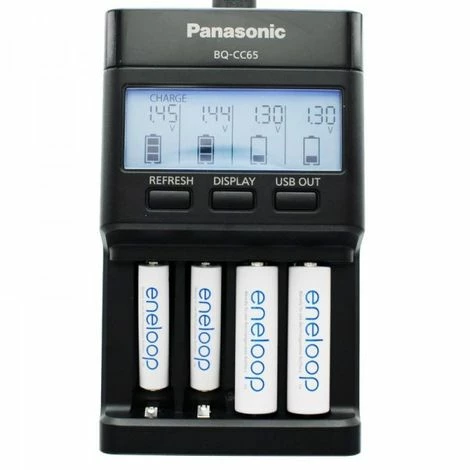 Panasonic Eneloop Ladegerät BQ-CC65 Inkl. LCD-Display, 4 Eneloop Standard AAA Micro Und AccuCell Akkubox Blue 4 Panasonic Eneloop Ladegerät BQ-CC65 Inkl. LCD-Display, 4 Eneloop Standard AAA Micro Und AccuCell Akkubox Blue – Bild 4