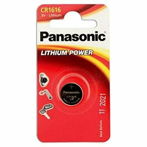 Panasonic CR1616 Nicht Wiederaufladbare Lithium-Knopfzelle, 3V, 55 MAh, Packung Mit 1 St. 1 Panasonic CR1616 Nicht Wiederaufladbare Lithium-Knopfzelle, 3V, 55 MAh, Packung Mit 1 St.