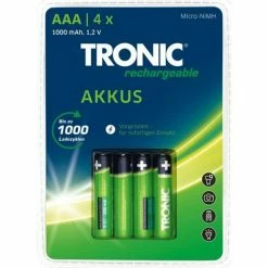 PANASONIC TRONIC Akku Ready 2 Use 4 Stück, -Ni-MH, AAA/Micro/HR03/HRMRI03 11/45 - 1000 MAh