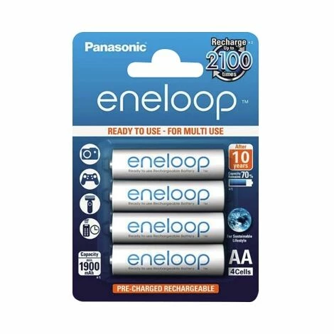 Panasonic Akku eneloop BK-3MCCE/4BE AA HR06 1,2V/1.900mAh 4 St./Pack. Panasonic Akku Eneloop BK-3MCCE/4BE AA HR06 1,2V/1.900mAh 4 St./Pack. -PANASONIC Shop 58734505 2