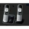 Panasonic Cordless Digital Duo/twin Schwarz Und Grau Kxtg6852jtb