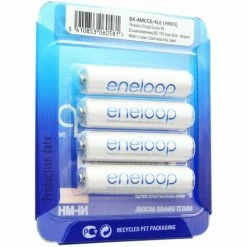 Panasonic Eneloop Standard (ehem. Sanyo Eneloop Standard) HR-4UTGB Blisterpackung Mit 4 AAA Eneloops Und 1x AccuCell Aufbewahrungsbox AAA