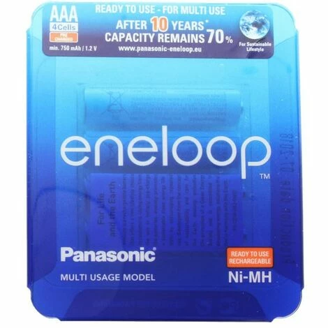 Panasonic eneloop Standard (ehem. Sanyo eneloop Standard) HR-4UTGB Blisterpackung mit 4 AAA eneloops und 1x AccuCell Aufbewahrungsbox AAA Panasonic Eneloop Standard (ehem. Sanyo Eneloop Standard) HR-4UTGB Blisterpackung Mit 4 AAA Eneloops Und 1x AccuCell Aufbewahrungsbox AAA -PANASONIC Shop 8350254 2