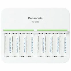 PANASONIC Shop 18 8fach Panasonic Schnell-Ladegerät Und 8 Stück Eneloop Standard Mignon AA BK-3MCC