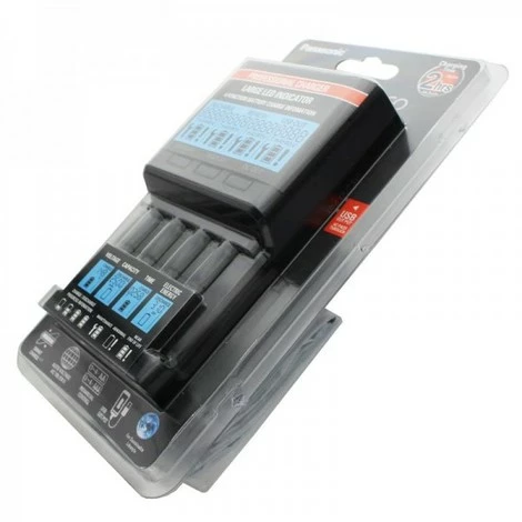 Panasonic Eneloop Ladegerät BQ-CC65 Inkl. LCD-Display, 4 Eneloop Pro AA Mignon, AccuCell Box Blue 3 Panasonic Eneloop Ladegerät BQ-CC65 Inkl. LCD-Display, 4 Eneloop Pro AA Mignon, AccuCell Box Blue – Bild 3