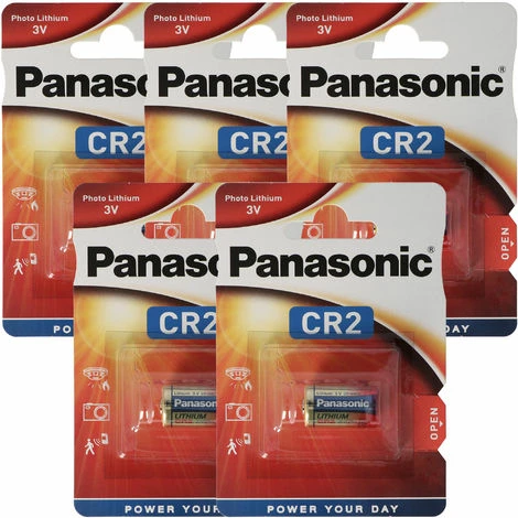 Panasonic CR2 Lithium Batterie CR2EP, CR-2 Batterie 5er Pack 1 Panasonic CR2 Lithium Batterie CR2EP, CR-2 Batterie 5er Pack